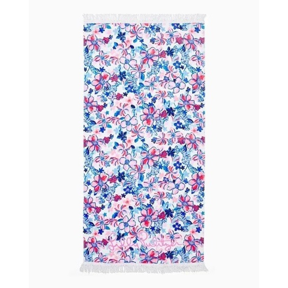 Lilly Pulitzer Beach Towel Party‎ Like a Lobster New Floral Summer Swim